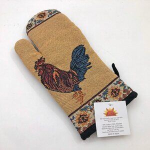 Rooster Oven Mitt Raa Kha 12x6 inches NWT 70% Cotton 30% Polyester